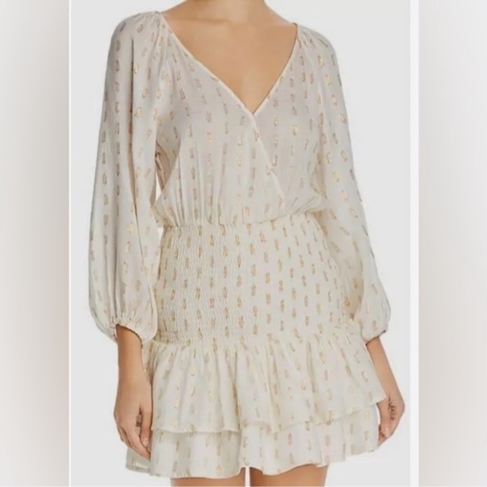 SUBOO Cream Dress with Gold Shimmer